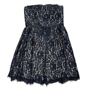 Robert Rodriguez Strapless Lace Dress Womens Size 8 Black Target X Neiman Marcus